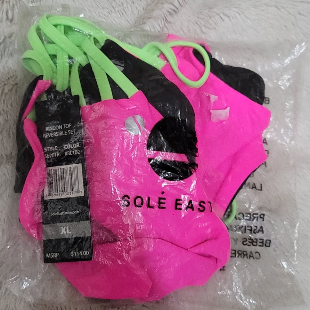 NWT Sole East Rincon Reversible Bikini set XL